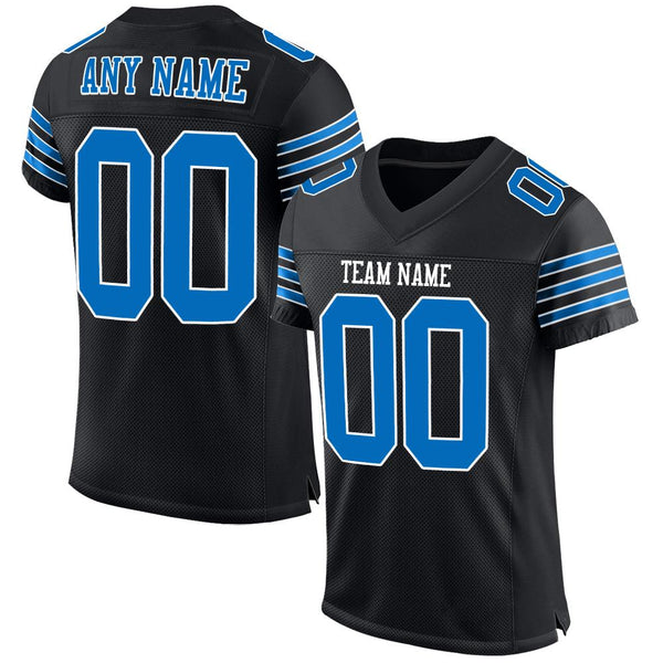 Custom Black Panther Blue-White Mesh Authentic Football Jersey Custom Black Panther Blue-White Mesh Authentic Football Jersey