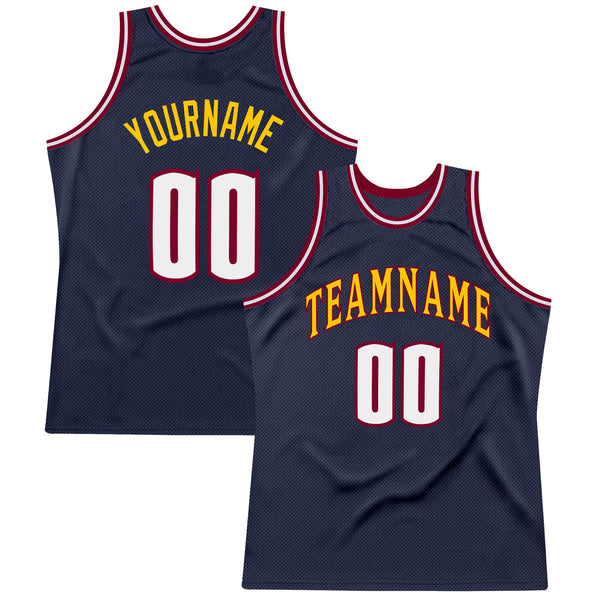 Custom Navy White-Maroon Authentic Throwback Basketball Jersey Custom Navy White-Maroon Authentic Throwback Basketball Jersey