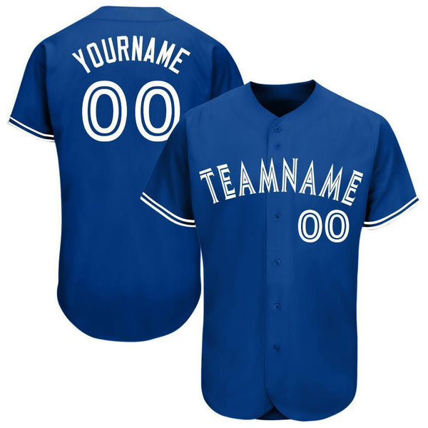 Custom Royal White Baseball Jersey Custom Royal White Baseball Jersey