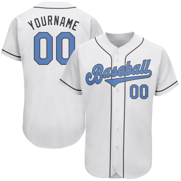 Custom White Light Blue-Dark Gray Authentic Father Day Baseball Jersey Custom White Light Blue-Dark Gray Authentic Father Day Baseball Jersey