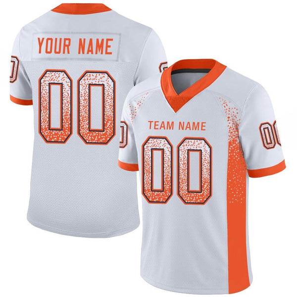 Custom White Orange-Navy Mesh Drift Fashion Football Jersey Custom White Orange-Navy Mesh Drift Fashion Football Jersey