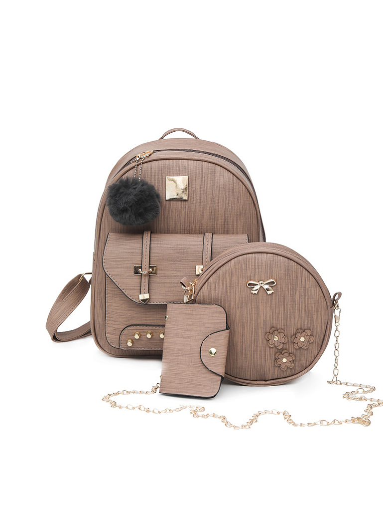 Preppy Style Versatile 3 Piece Backpack Sets