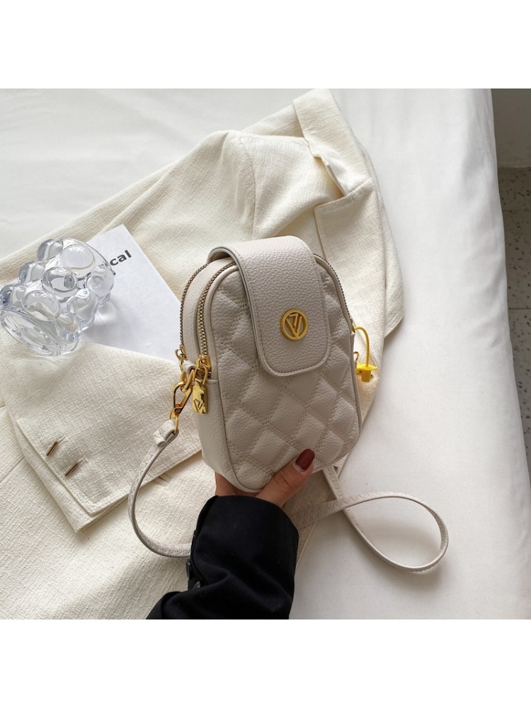 Casual Black Rhombus Lattice Shoulder Bags For Women