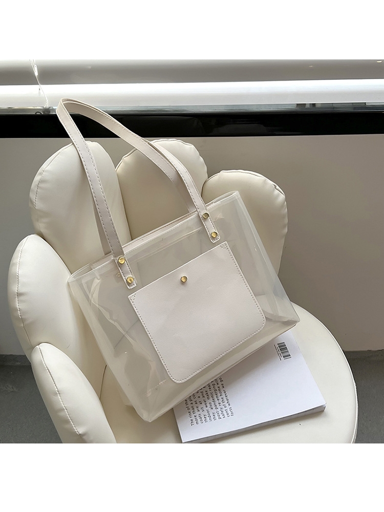 Designer Transparent White Tote Bags For Women