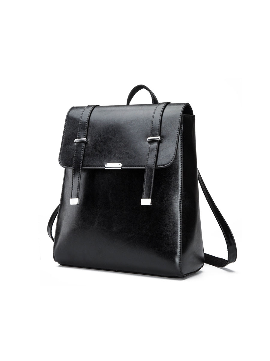 Vintage Leather Travel Preppy Backpack For Women