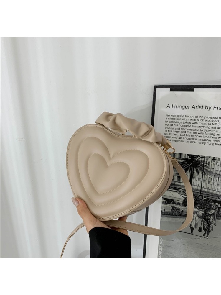 Cute Heart Solid Shoulder Bags For Women