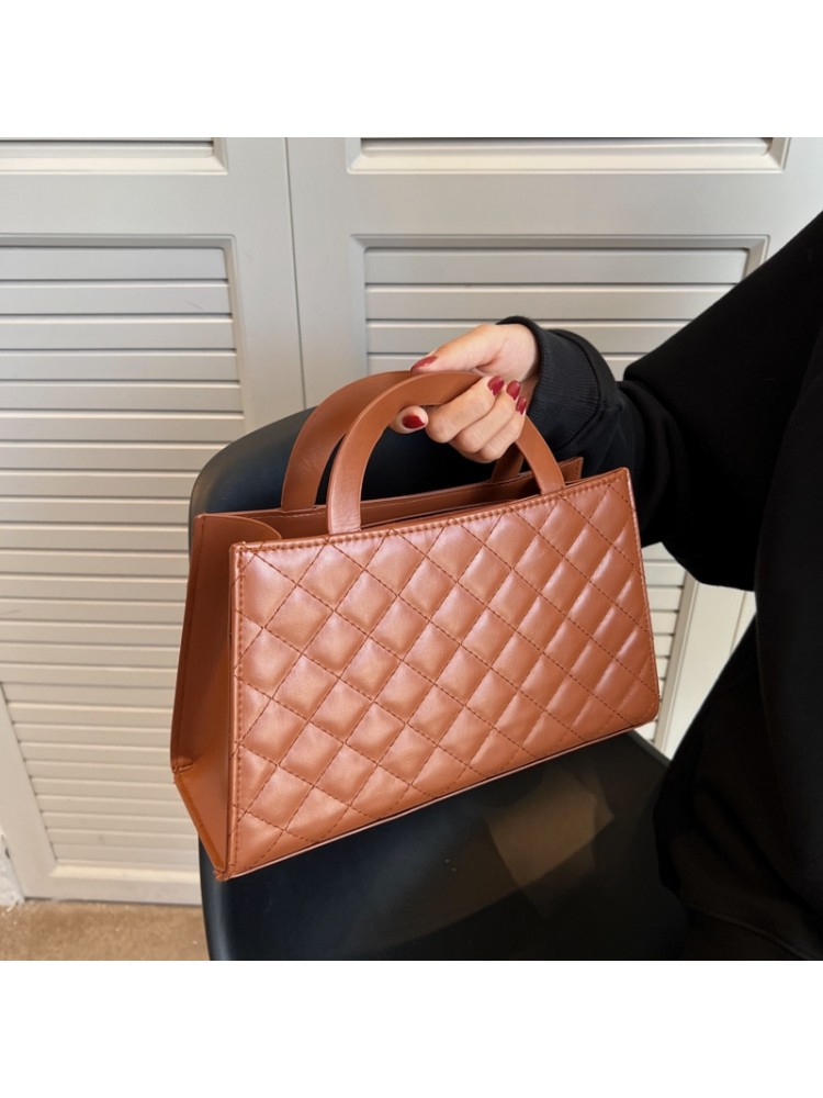 Rhombus Lattice PU Chic Bag