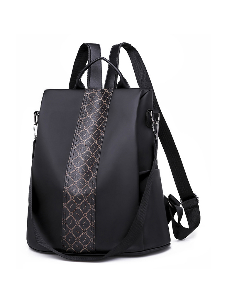 Preppy Style Travel Contrast Color Backpack For Women