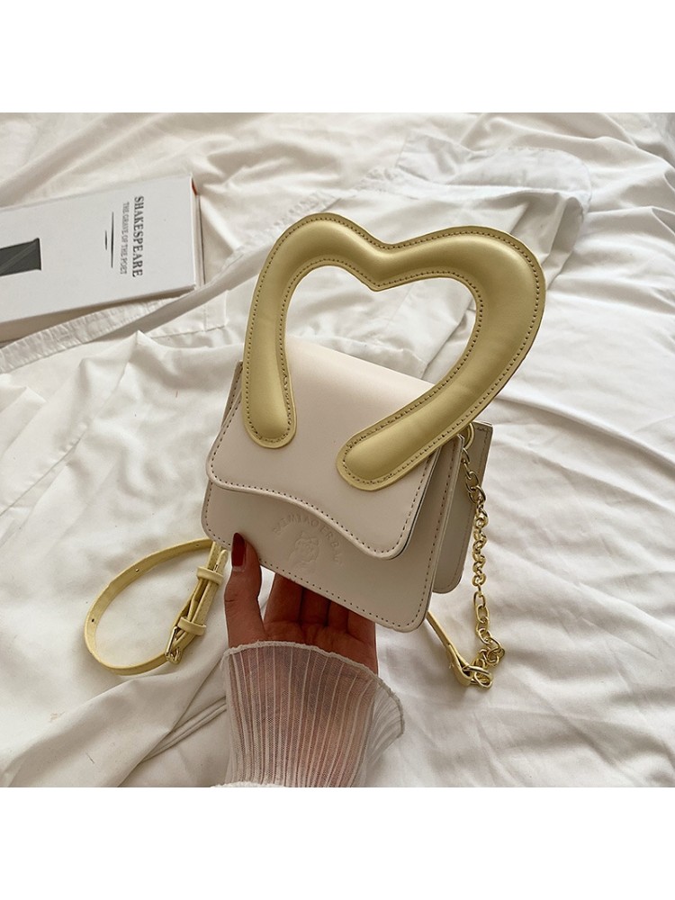 Korean Contrast Color PU Women Small Square Bag