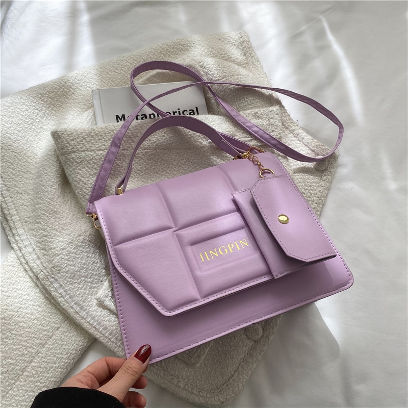 PU Korean Style Letter Shoulder Bag