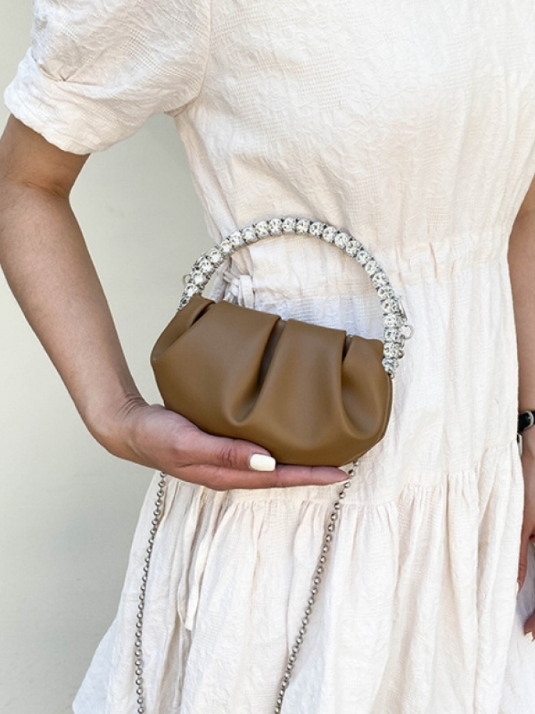 Fashion Versatile Metal Diamond Shoulder Handbag