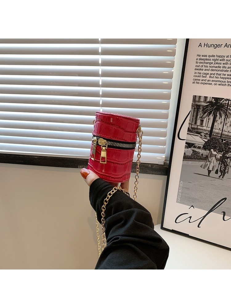 Fashion PU Stone Pattern Chain One Shoulder Mini Bags