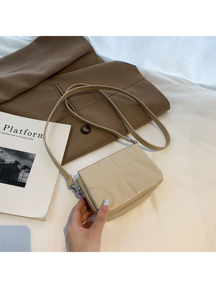 PU Pure Color Women Casual Shoulder Bag