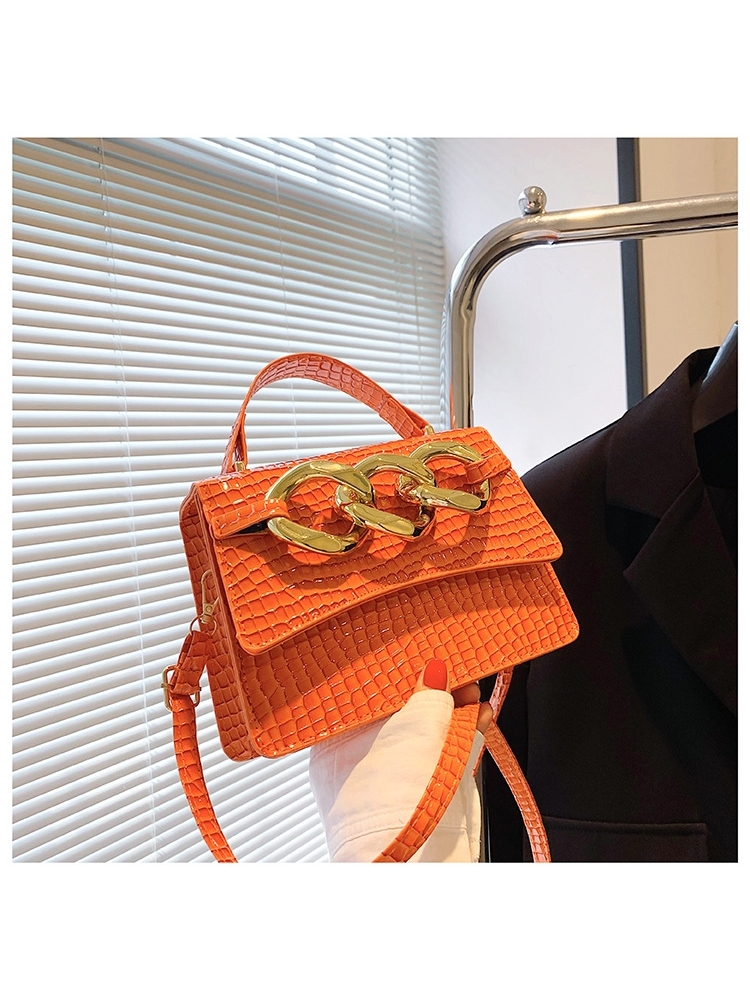 Retro Alligator Print PU Chain Shoulder Bags