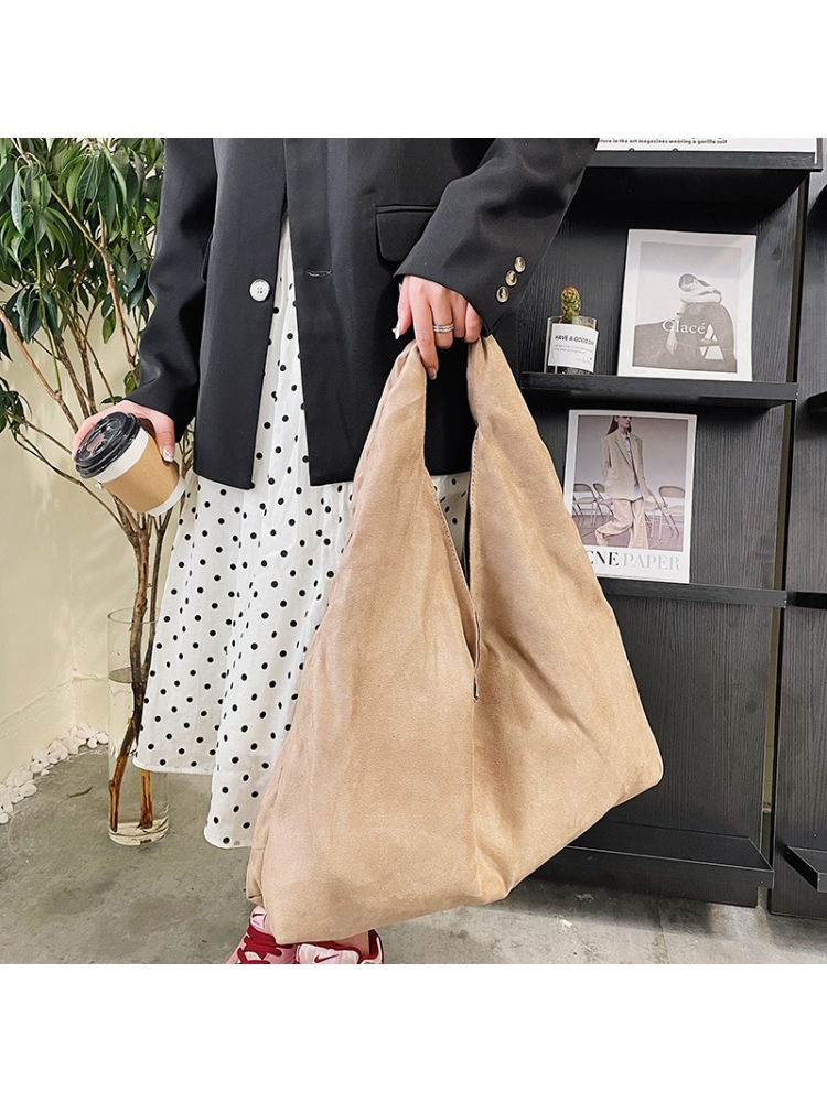 Casual Solid Simple Design Hasp Large Tote Bag For Ladies