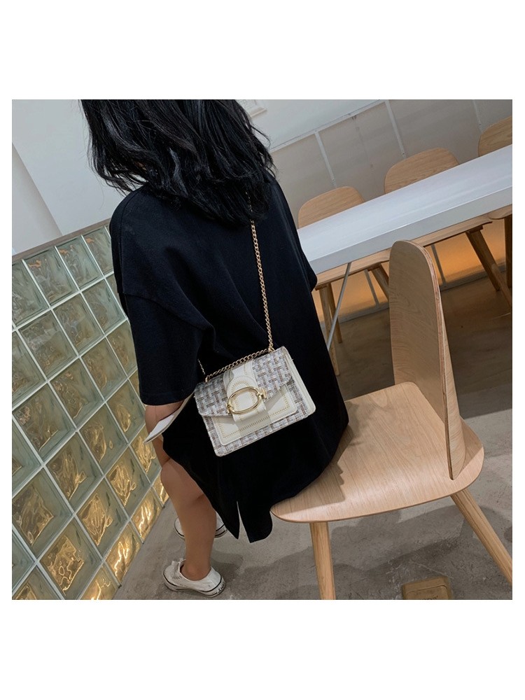 Casual Style Patchwork Shoulder Bag