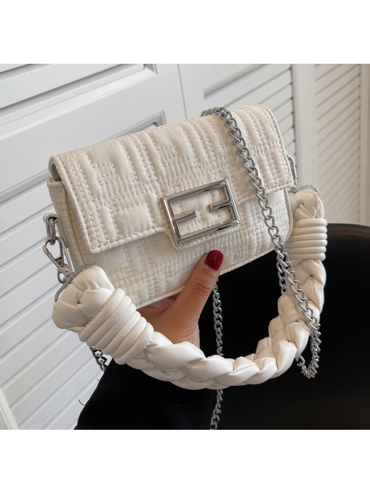 PU Fashion Pure Color One Shoulder Bag For Women