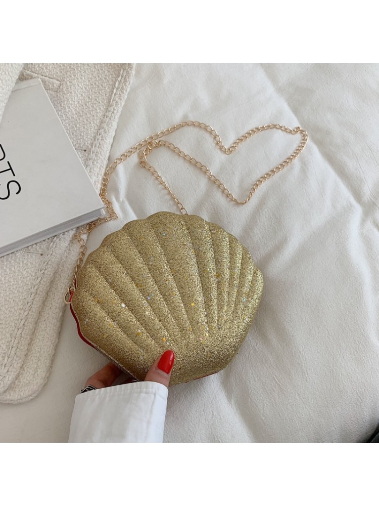 Korean Fashion Chain Solid Color Shell Bag