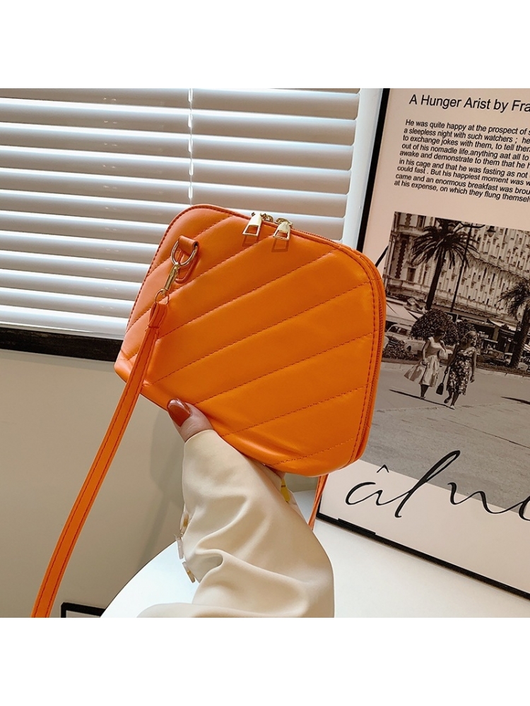 PU Korean Fashion Zipper Women Shoulder Bags