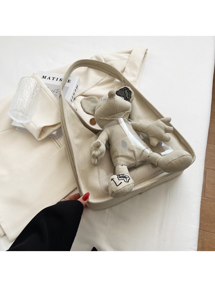 Fashion Casual Design Canvas Bear Tote Bags