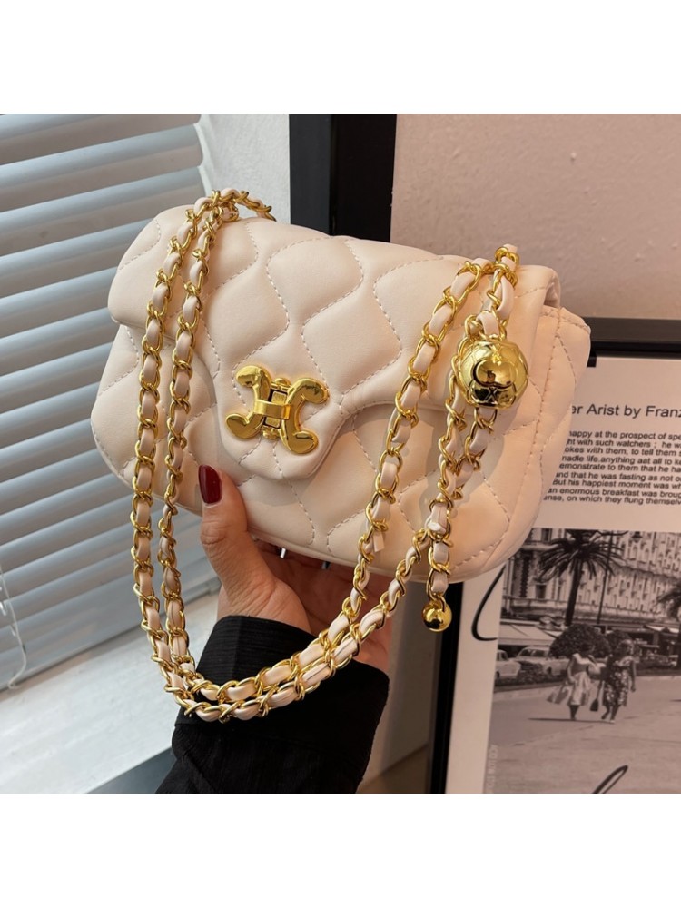 Rhombus Lattice Twist Lock New Fashion Shoulder Bags