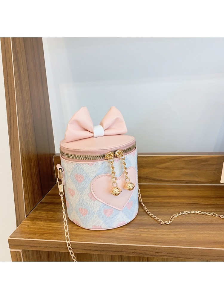 Heart PU Metal Chain Bag