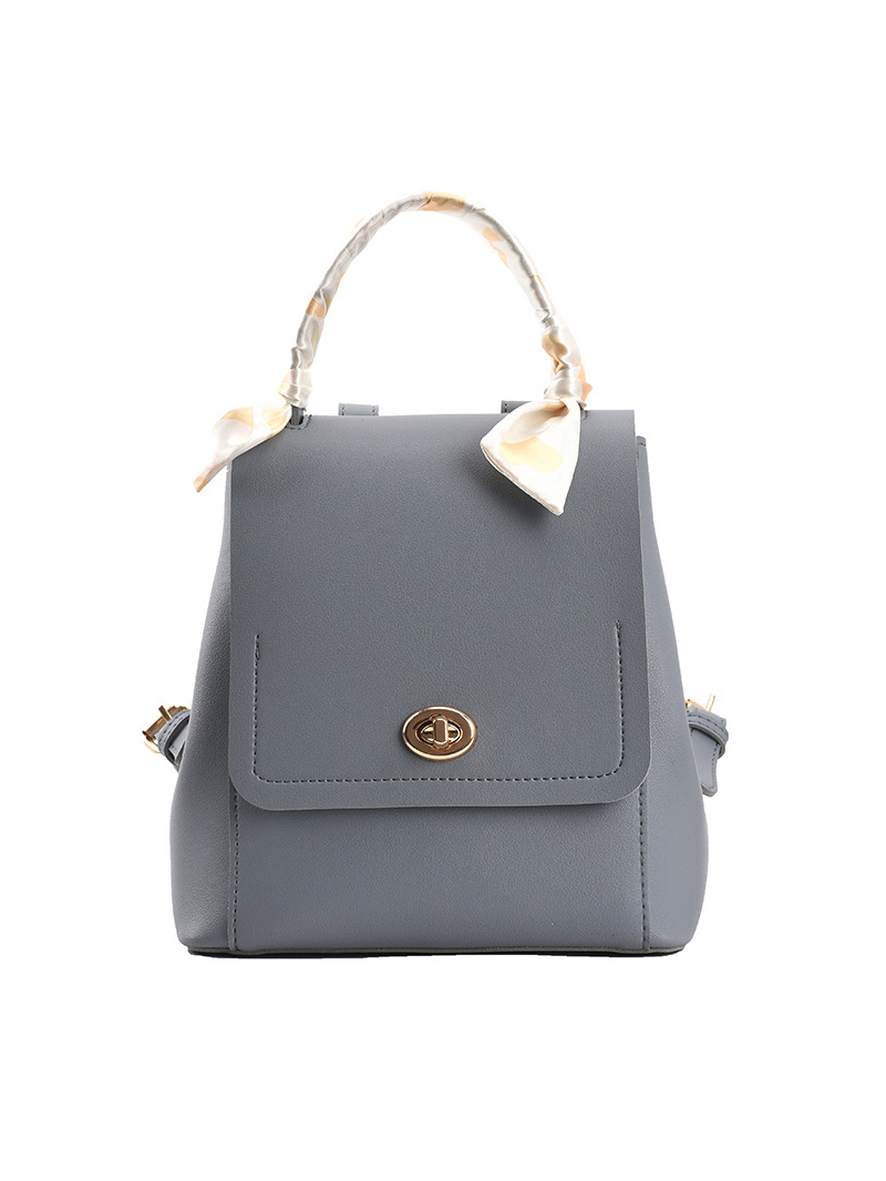 Preppy Style Scarf Solid Backpack For Women