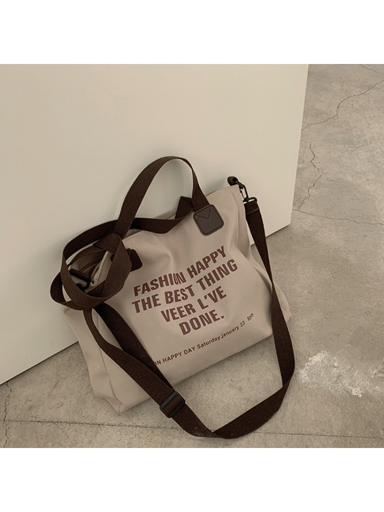 One Shoulder Fashion Letter Tote Messenger Bag