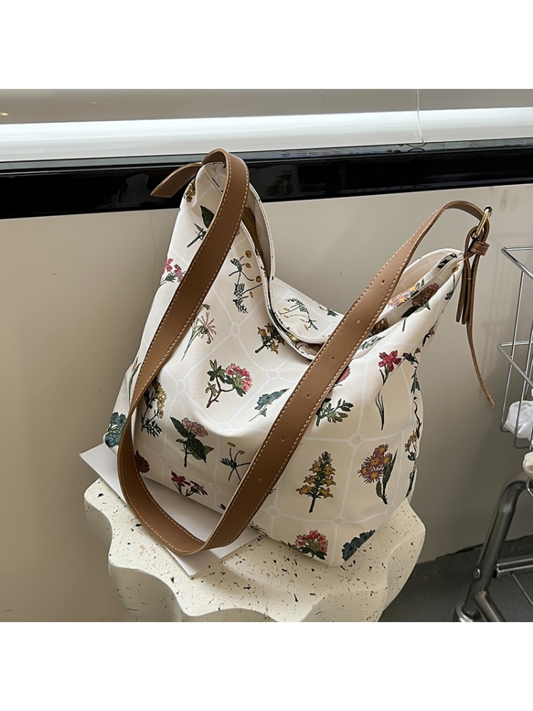 Casual Travel Flower Printed Tote Bags For School Casual Travel Flower Printed Tote Bags For School