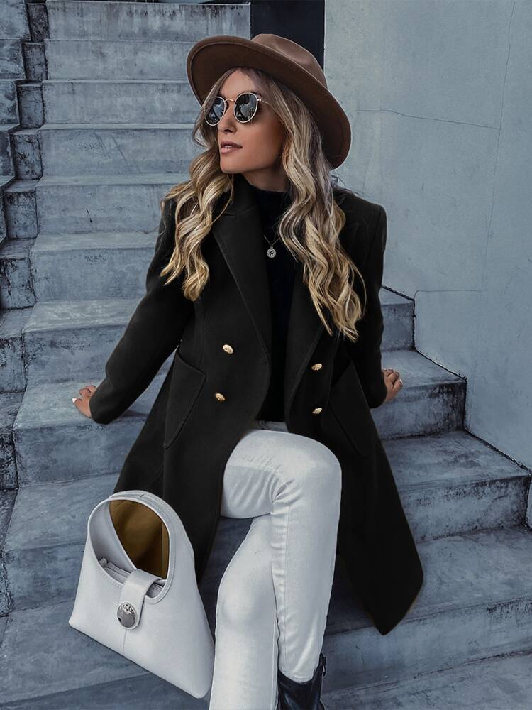 Double Breasted Pocket Pea Coat