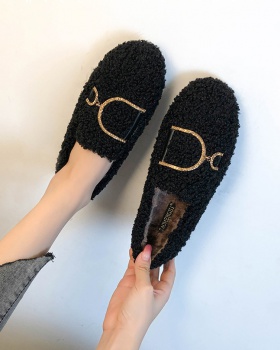 Wear winter peas shoes imitation lamb wool thermal shoes