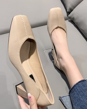 Square head shoes high-heeled shoes for women