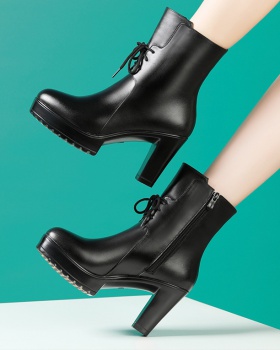 Thick thick crust platform high-heeled half Boots for women Thick thick crust platform high-heeled half Boots for women
