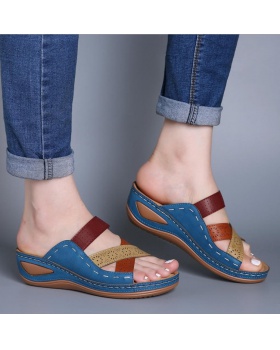 Mixed colors slippers large yard sandals for women