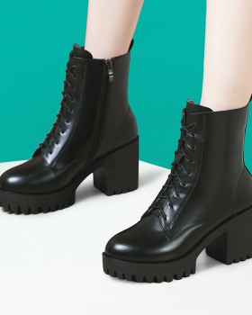 Large yard half Boots high-heeled martin boots for women