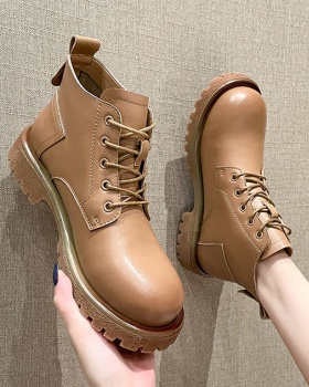 British style low cylinder martin boots thick crust women boots
