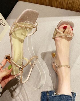 Cross rhinestone fashion sandals for women