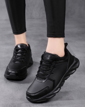 Cotton plus velvet all-match thick crust shoes for women