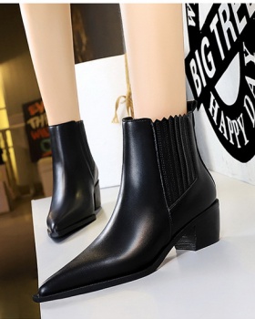 Thick pointed short boots all-match women boots
