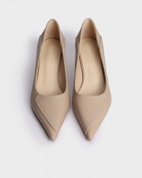 Middle-heel splice high-heeled shoes spring wear shoes Middle-heel splice high-heeled shoes spring wear shoes