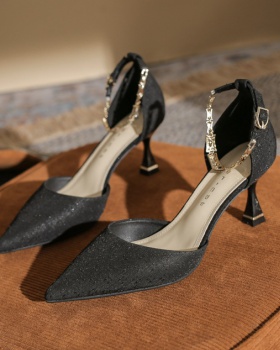 Metal high-heeled shoes shoes for women