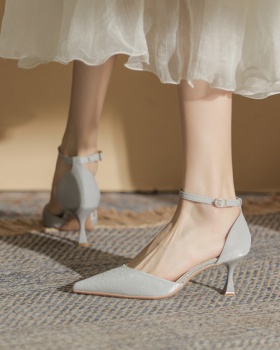 Fine-root spring shoes pointed low high-heeled shoes for women Fine-root spring shoes pointed low high-heeled shoes for women