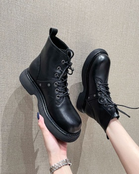 Low cylinder martin boots locomotive short boots for women