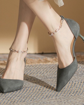 Spring broadcloth shoes pointed sexy high-heeled shoes