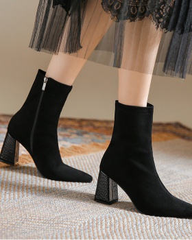 Pointed winter short boots elasticity slim women boots for women Pointed winter short boots elasticity slim women boots for women