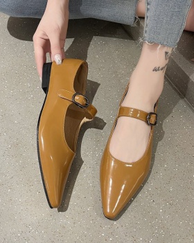 Low pointed flattie spring Korean style shoes for women