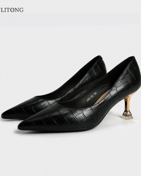 Pointed burst crack high-heeled shoes fashion shoes for women