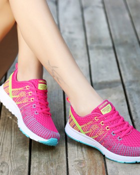 Student portable running shoes low Casual flattie for women