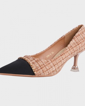 Fashion high-heeled pointed splice shoes for women