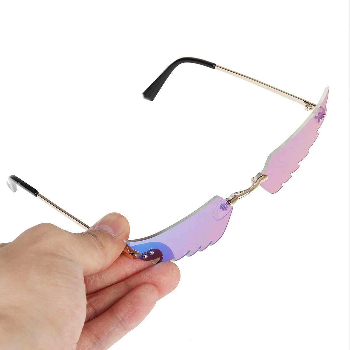 Rimless Sunglasses - Purple